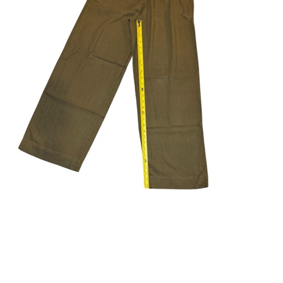 Old Navy Woman’s Wide Leg Comfort Stretch Khaki Green Linen Pant Size XS - Picture 3 of 9